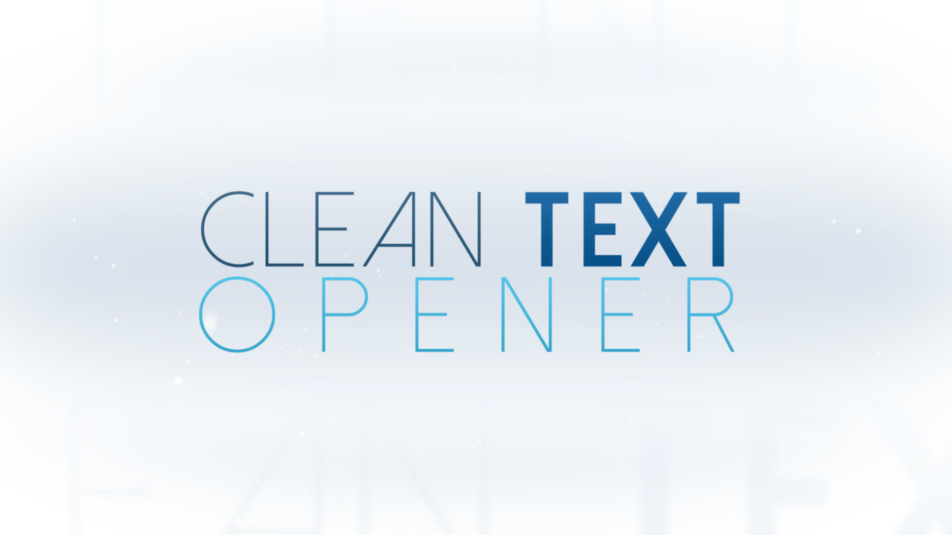 Clean Texts Opener - Apple Motion 5 Template